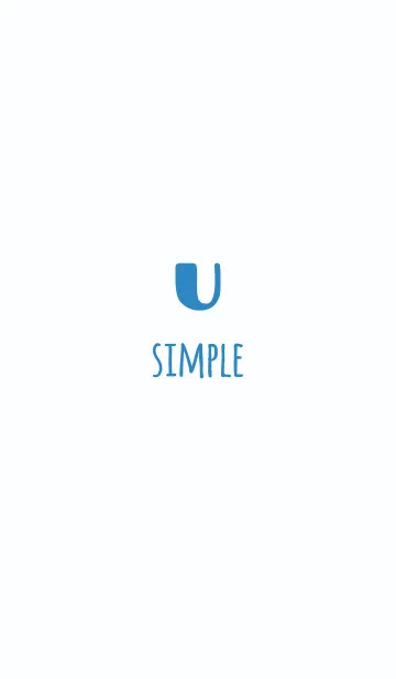 シンプルイニシャル-U＊コバルトブルーのLINE着せ替え