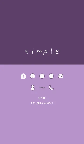 [LINE着せ替え] A21.26_パープル5-9の画像1