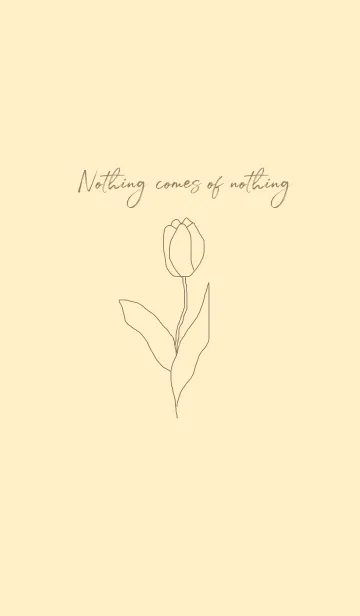 [LINE着せ替え] flower -yellow beige-の画像1