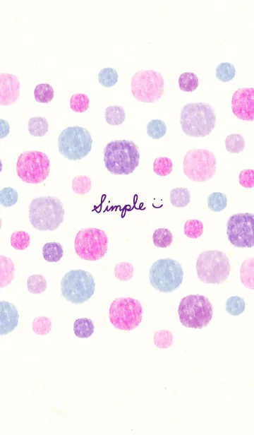 [LINE着せ替え] 水彩水玉パープルピンクの画像1