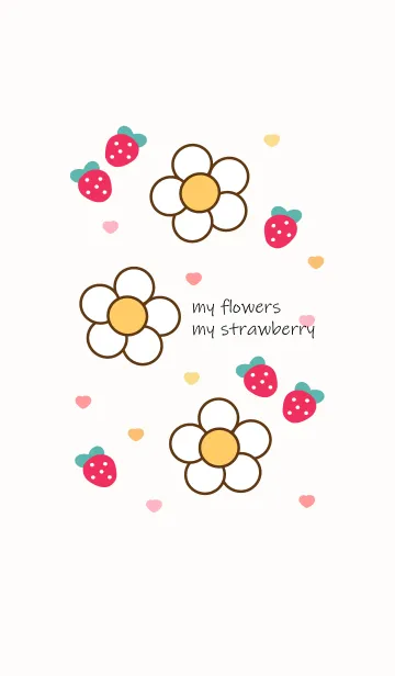 [LINE着せ替え] Lovely flowers version cartoon 2の画像1