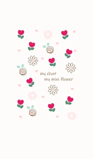 [LINE着せ替え] mini red flowers 4の画像1