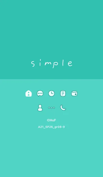 [LINE着せ替え] A21.26_グリーン8-9の画像1