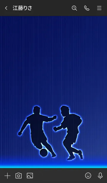 [LINE着せ替え] サッカー Blue Light Footballの画像3