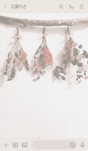 [LINE着せ替え] Dried flower_Pink_Whiteの画像3