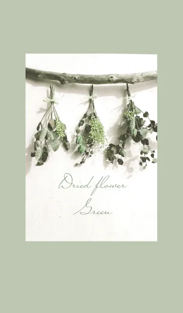 [LINE着せ替え] Dried flower_Green_Whiteの画像1