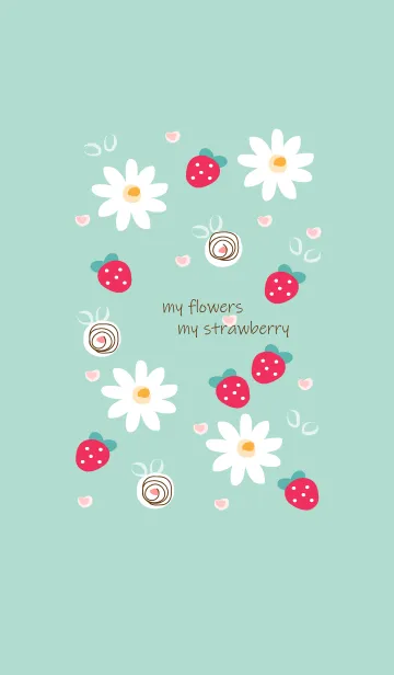 [LINE着せ替え] Flowers & Strawberry 2の画像1
