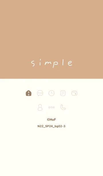 [LINE着せ替え] N22.24_ベージュ2-3の画像1