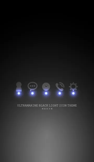 [LINE着せ替え] ULTRAMARINE BLUE BLACK LIGHT ICON THEMEの画像1