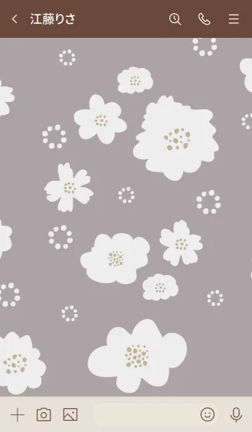 [LINE着せ替え] 白花と白丸11の画像3