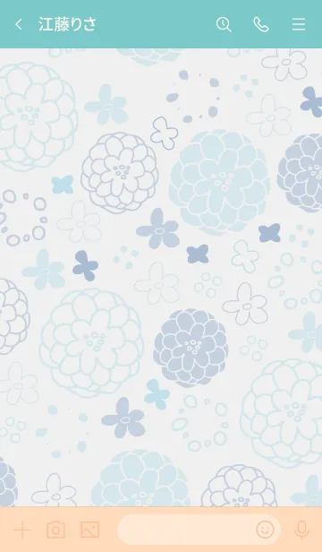 [LINE着せ替え] 大人お花模様14の画像3