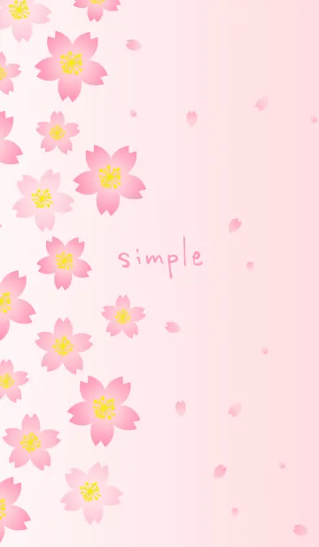 [LINE着せ替え] シンプル桜ピンクグラデーション4の画像1