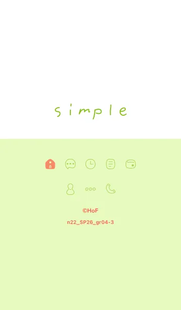 [LINE着せ替え] n22.26_グリーン4-3の画像1