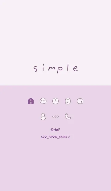 [LINE着せ替え] A22.26_パープル3-3の画像1