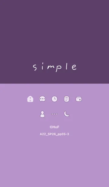[LINE着せ替え] A22.26_パープル5-3の画像1
