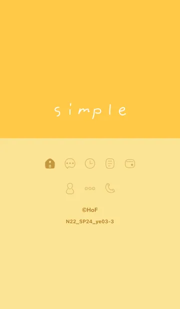 [LINE着せ替え] N22.24_イエロー3-3の画像1