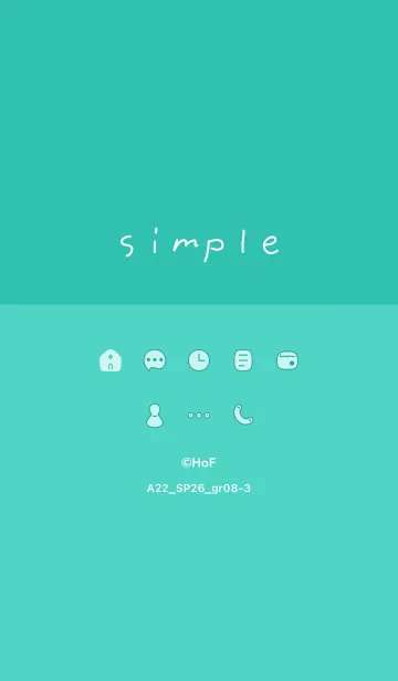 [LINE着せ替え] A22.26_グリーン8-3の画像1