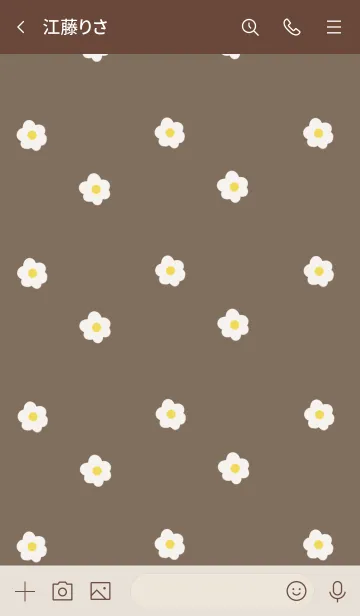 [LINE着せ替え] 大人ブラウンと小花柄。の画像3