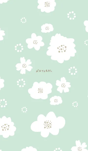 [LINE着せ替え] 白花と白丸30の画像1