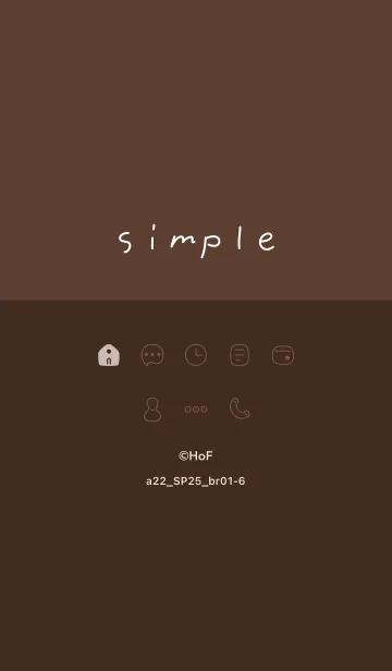 [LINE着せ替え] a22.25_ブラウン1-6の画像1