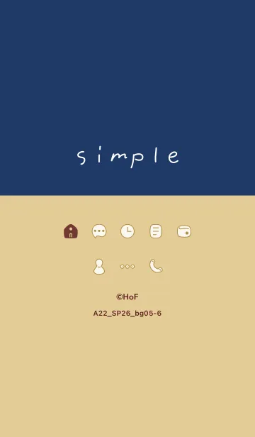 [LINE着せ替え] A22.26_ベージュ5-6の画像1