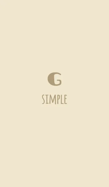 シンプルイニシャル-G＊くすみイエローの着せ替えメイン画像