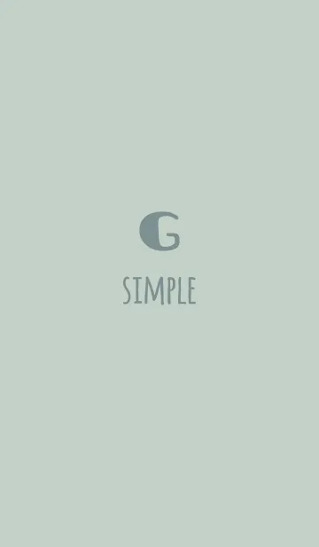 シンプルイニシャル-G＊くすみグリーンのLINE着せ替え