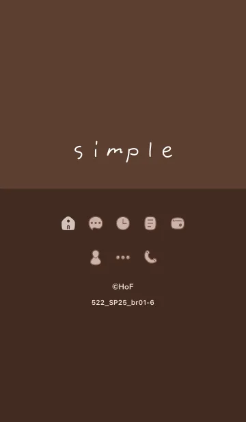 [LINE着せ替え] 522.25_ブラウン1-6の画像1