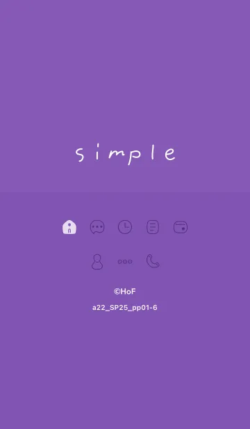 [LINE着せ替え] a22.25_パープル1-6の画像1