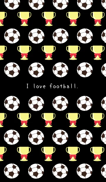 [LINE着せ替え] サッカーの着せかえ ブラックの画像1