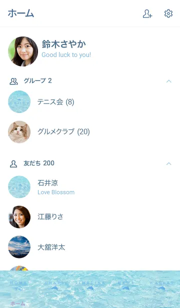 [LINE着せ替え] SUMMER SEA HAWAII 44 -BLUE DOLPHIN-の画像2