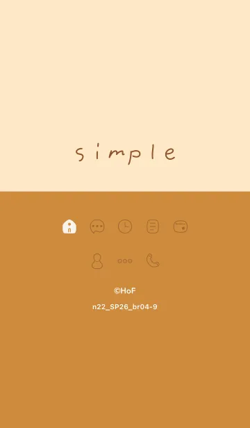 [LINE着せ替え] n22.26_ブラウン4-9の画像1