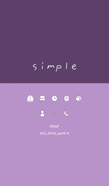 [LINE着せ替え] A22.26_パープル5-9の画像1