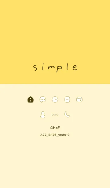 [LINE着せ替え] A22.26_イエロー4-9の画像1