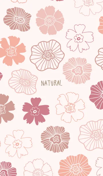 [LINE着せ替え] くすみカラー 花畑 ピンクの画像1