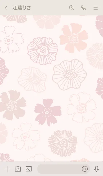 [LINE着せ替え] くすみカラー 花畑 ピンクの画像3