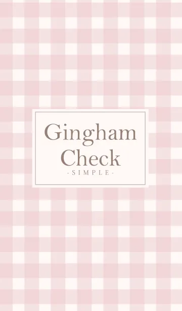 [LINE着せ替え] Gingham Check Natural Pink 23 -MEKYM-の画像1