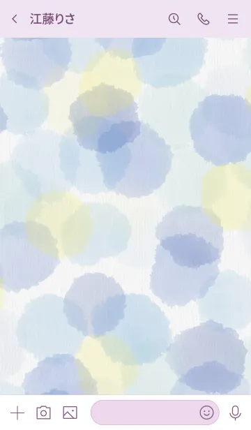 [LINE着せ替え] 水彩水玉happy day10の画像3