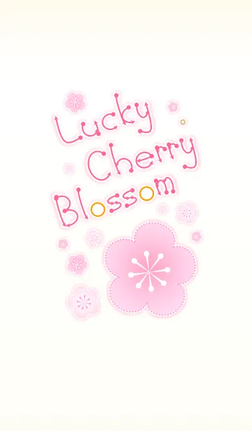 [LINE着せ替え] Lucky Cherry Blossom 2！ (Beige V.2)の画像1