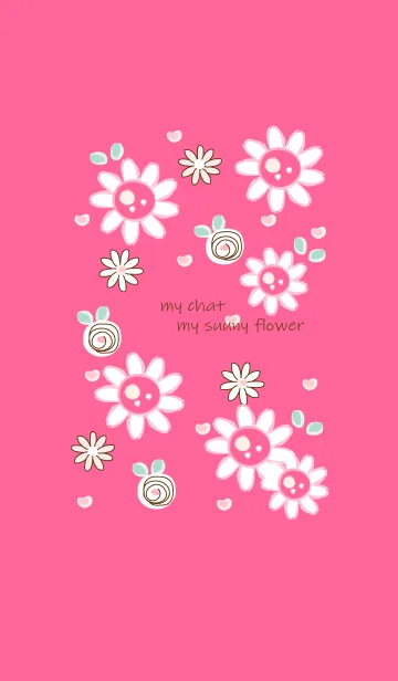 [LINE着せ替え] Sunny flower (Pink Ver) 2の画像1