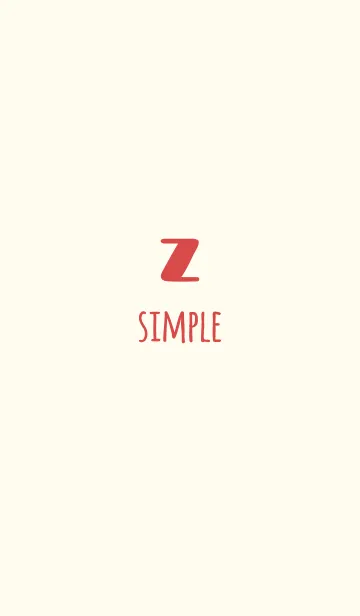シンプルイニシャル-Z＊ワインレッドの着せ替えメイン画像