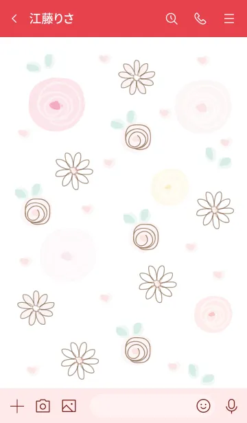 [LINE着せ替え] Roses in the garden 7の画像3