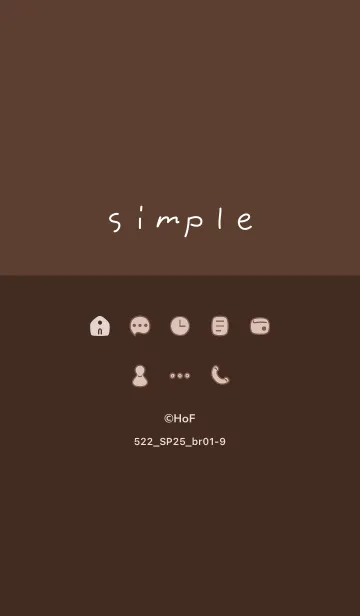[LINE着せ替え] 522.25_ブラウン1-9の画像1
