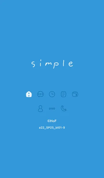 [LINE着せ替え] a22.25_ブルー1-9の画像1