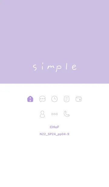 [LINE着せ替え] N22.24_パープル4-9の画像1