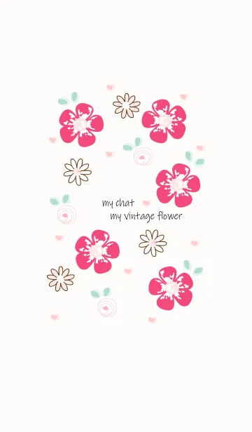 [LINE着せ替え] vintage flowers theme 7の画像1