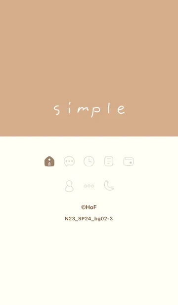 [LINE着せ替え] N23.24_ベージュ2-3の画像1