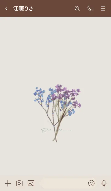 [LINE着せ替え] ベージュとカーキ : Dried Flowの画像3