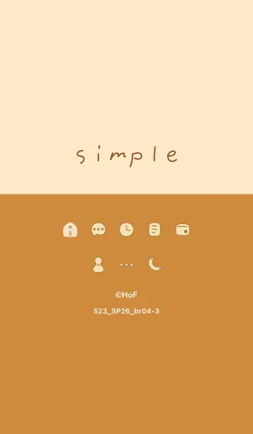 [LINE着せ替え] 523.26_ブラウン4-3の画像1