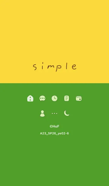 [LINE着せ替え] A23.26_イエロー2-6の画像1